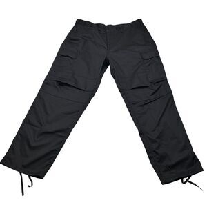 Advantex, Inc. Capri Cargo Pants Mens XL Regular Black High Rise Buttons‎ Fly